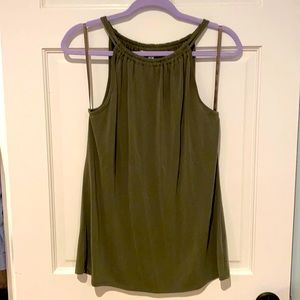 Green Envelope Olive Green Sleeveless Tank Top